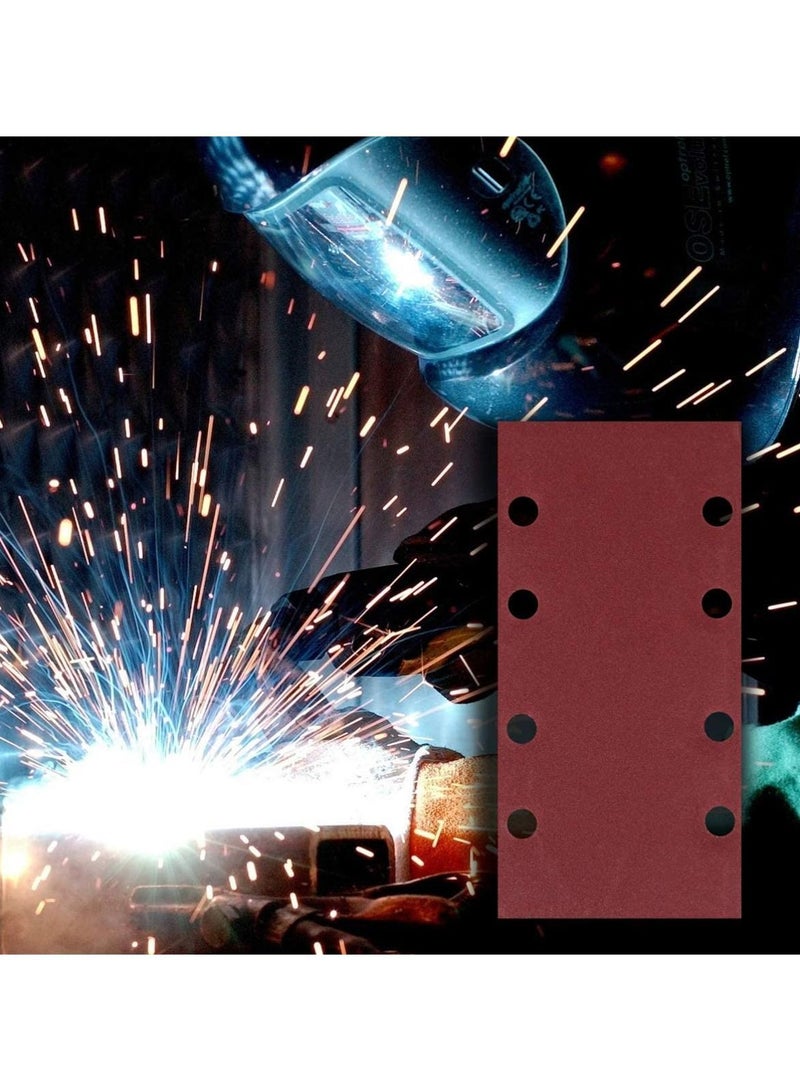 Y&D 60 Pcs 8 Holes Square Sanding Paper Loop Sander Sheet Durable Sandpaper for Turning Wood Finishing Furniture 60/80/100/120/180/240 Each 10pcs - Image 3