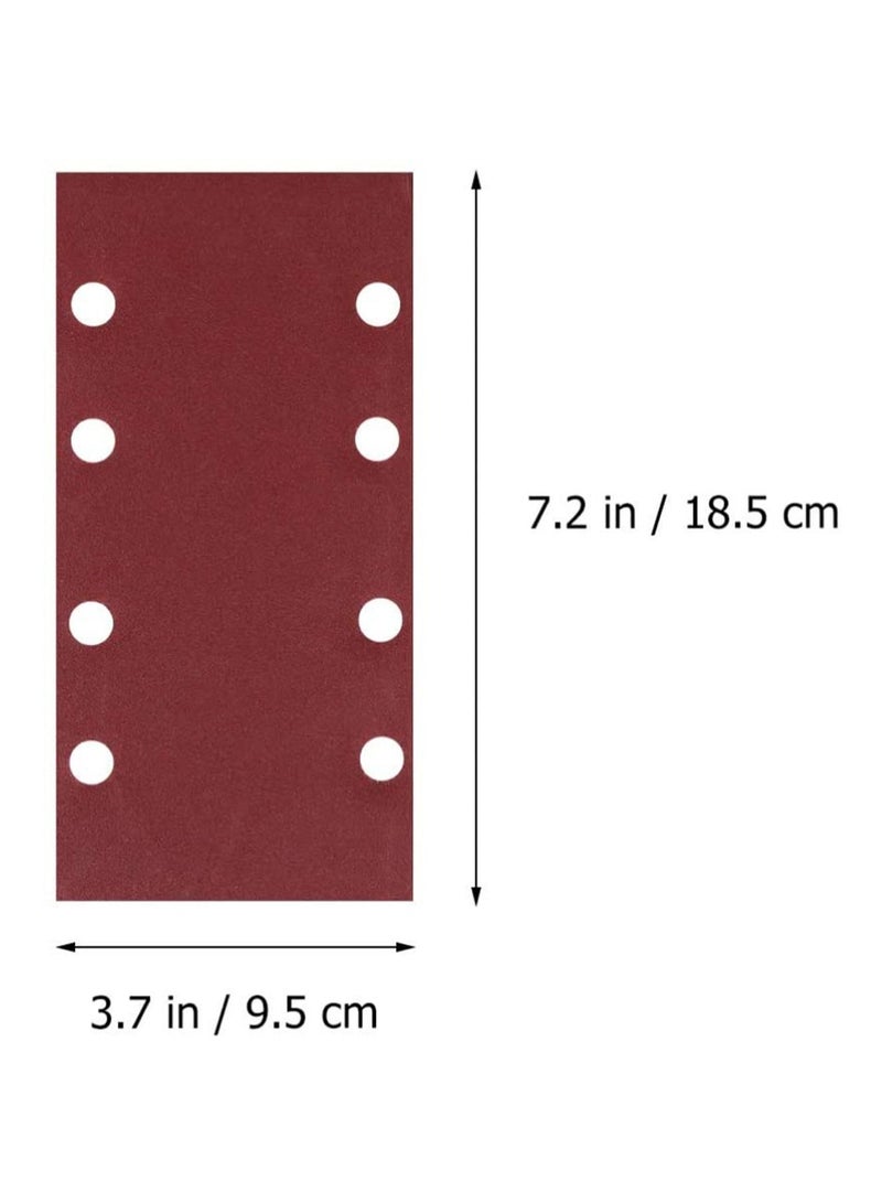 Y&D 60 Pcs 8 Holes Square Sanding Paper Loop Sander Sheet Durable Sandpaper for Turning Wood Finishing Furniture 60/80/100/120/180/240 Each 10pcs - Image 2