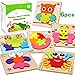 Dreampark Wooden Montessori Puzzles for Toddlers Kids Toddler Puzzles for 13 Montessori Toys for 1 2 3 Year Old Girls Boys Baby Kids Puzzle Ages 24 Preschool Learning Educational Toy - Image 3