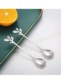 SYOSI Coffee Tea Spoon, 12 Pieces Stainless Steel Dessert Tea Sugar Spoons, Stainless Steel Tea Fork, Appetizer Dessert Forks, Including 6 Spoons and 6 Forks, for Kitchen Tea Parties Coffee Shops  - Image 5