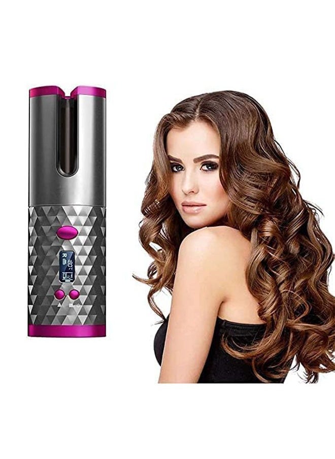 General - USB Rechargeable Automatic Curling Iron Ladies Cordless Curling Iron Silky Curling Hair Quick Heating Cordless Automatic Curling Iron with Timer Setting and 6 Adjustable Temperatures - Image 1