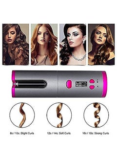 General USB Rechargeable Automatic Curling Iron Ladies Cordless Curling Iron Silky Curling Hair Quick Heating Cordless Automatic Curling Iron with Timer Setting and 6 Adjustable Temperatures  - Image 4