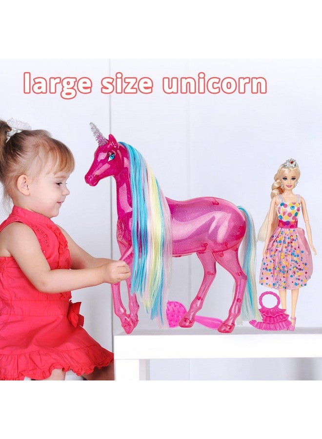 Bettina Large Unicorn & Princess Doll Set With Lights & Sounds - Magical Unicorn Toys, 11.5 Inch Dolls, Horse Playset, Unicorn Gifts For Girls Ages 3-8 - Image 3