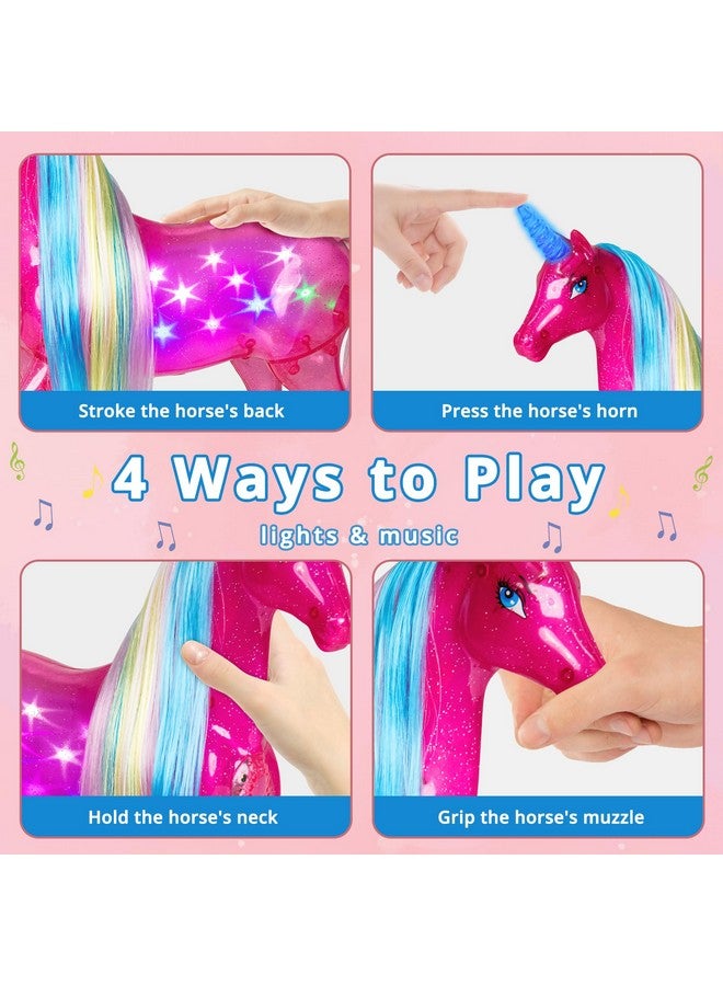Bettina Large Unicorn & Princess Doll Set With Lights & Sounds - Magical Unicorn Toys, 11.5 Inch Dolls, Horse Playset, Unicorn Gifts For Girls Ages 3-8 - Image 2