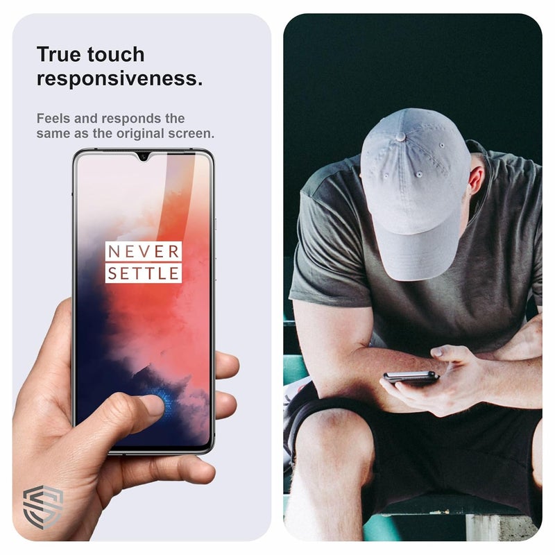 Skyddshield Military-Grade Gorilla Tempered Glass For OnePlus 7T (6.55 Inch) With Installation Kit | Edge to Edge Coverage | Black - Image 4