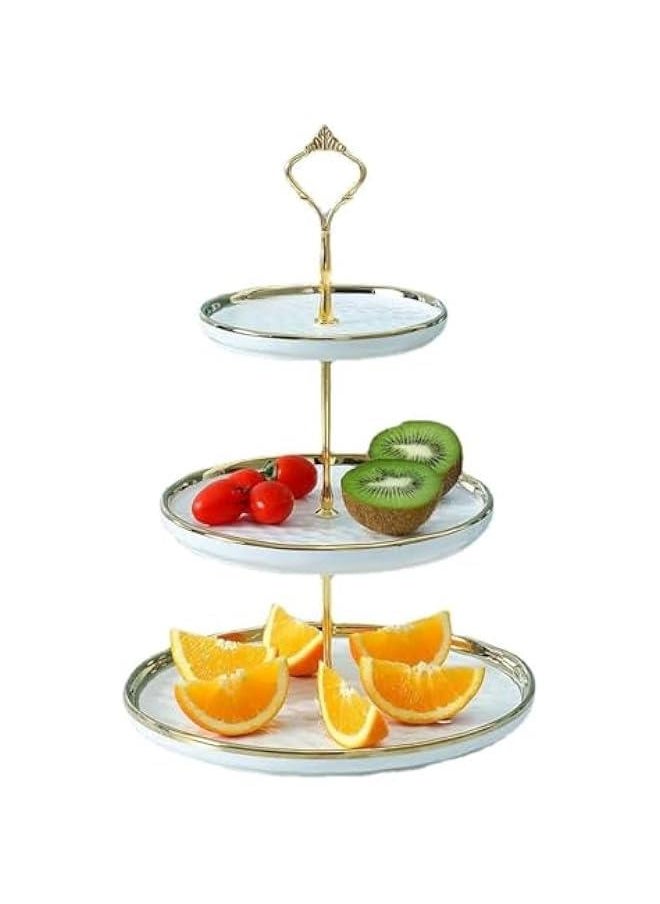 HOOKOR Cupcake Stand Holder - 3 Tier Cup Cake Dessert Tower, Plastic Tiered Serving Tray&Metal Rod for Birthday Party, Baby Shower and More  - Image 1