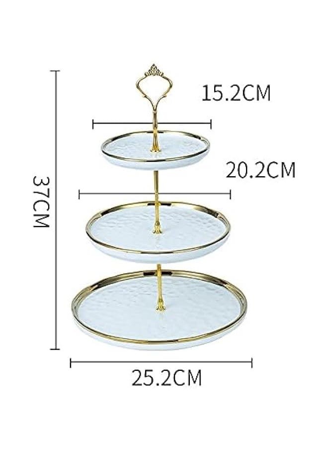 HOOKOR Cupcake Stand Holder - 3 Tier Cup Cake Dessert Tower, Plastic Tiered Serving Tray&Metal Rod for Birthday Party, Baby Shower and More  - Image 2