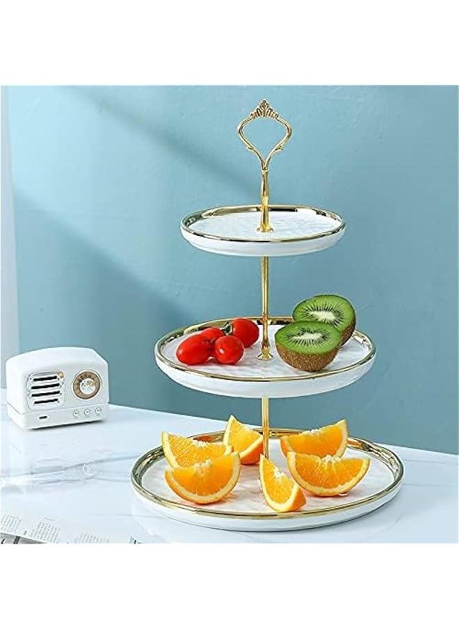 HOOKOR Cupcake Stand Holder - 3 Tier Cup Cake Dessert Tower, Plastic Tiered Serving Tray&Metal Rod for Birthday Party, Baby Shower and More  - Image 3
