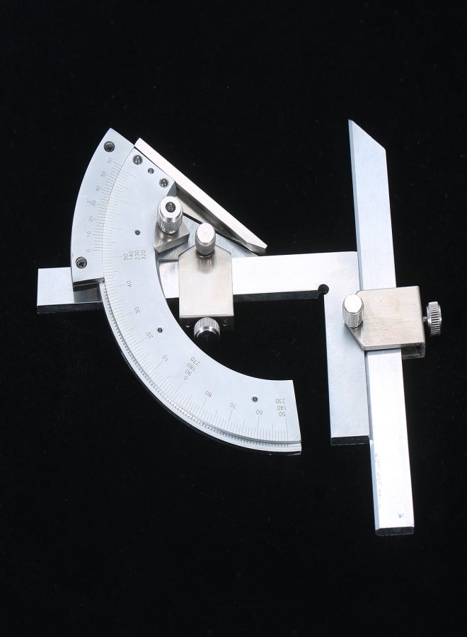 arbon Steel Universal Bevel Protractor 0-320°Accuracy Angle Finder Measuring Ruler Tool - Image 1