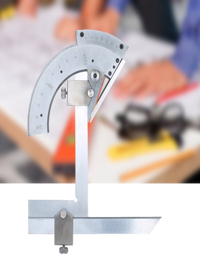 arbon Steel Universal Bevel Protractor 0-320°Accuracy Angle Finder Measuring Ruler Tool - Image 3