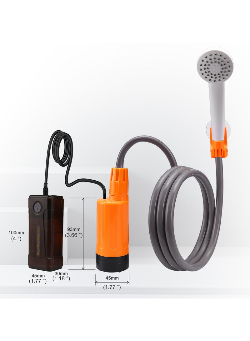 KSEIBI Portable Outdoor Shower | USB Rechargeable & 12V Car Adapter | Adjustable Water Flow for Camping, Hiking, Travel & Emergency Use  - Image 4