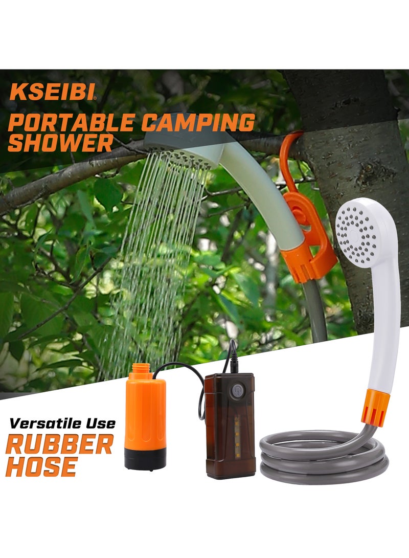 KSEIBI Portable Outdoor Shower | USB Rechargeable & 12V Car Adapter | Adjustable Water Flow for Camping, Hiking, Travel & Emergency Use  - Image 3