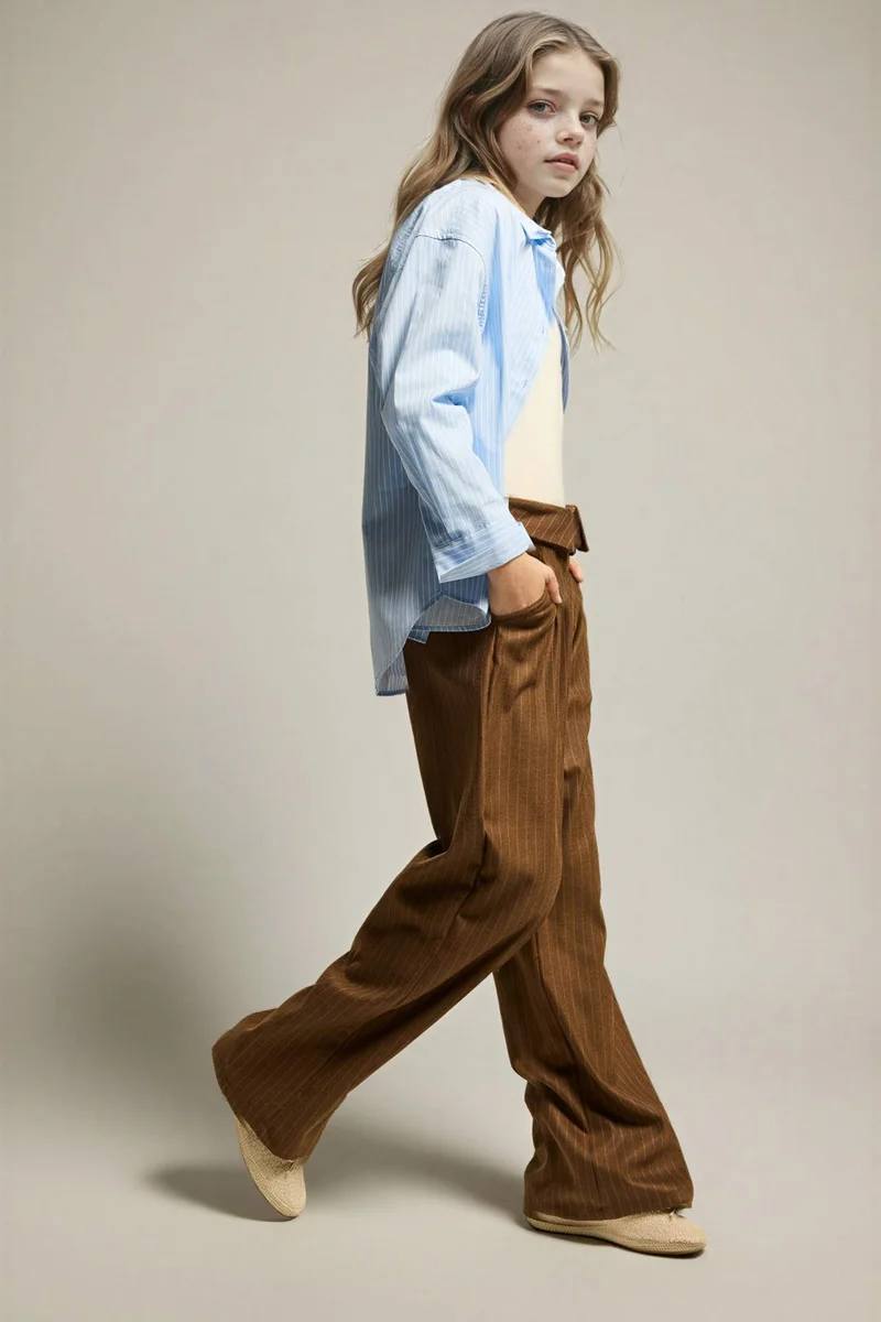 DeFacto Girl Striped Wide Leg Trousers