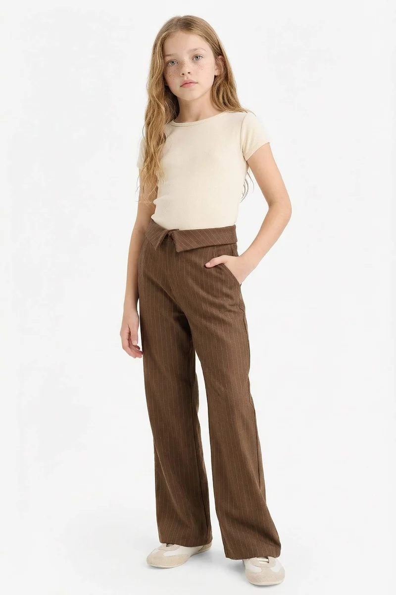 DeFacto Girl Striped Wide Leg Trousers