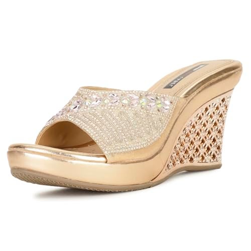 Bata Women's CLAUDIA MULE E 23 Rose Gold Heels - 5 UK (7795010) - Image 1