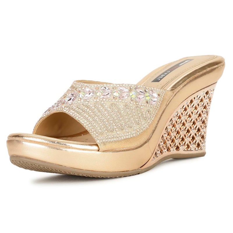 Bata Women's CLAUDIA MULE E 23 Rose Gold Heels - 5 UK (7795010) - Image 4