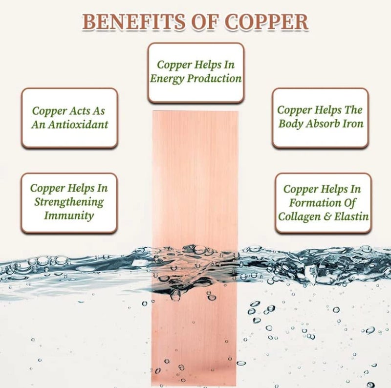 A.Leaf ALEAF Pure 99.9% Copper Plate for Making Structured Water 3.5 X 12inch with 1mm thickness (15 Liters Thick copper sheet) - Image 3