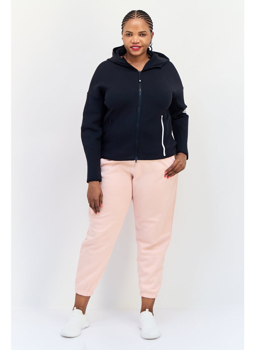Adidas Women Plus Size Long Sleeve Outdoor Hoodie, Black  - Image 4
