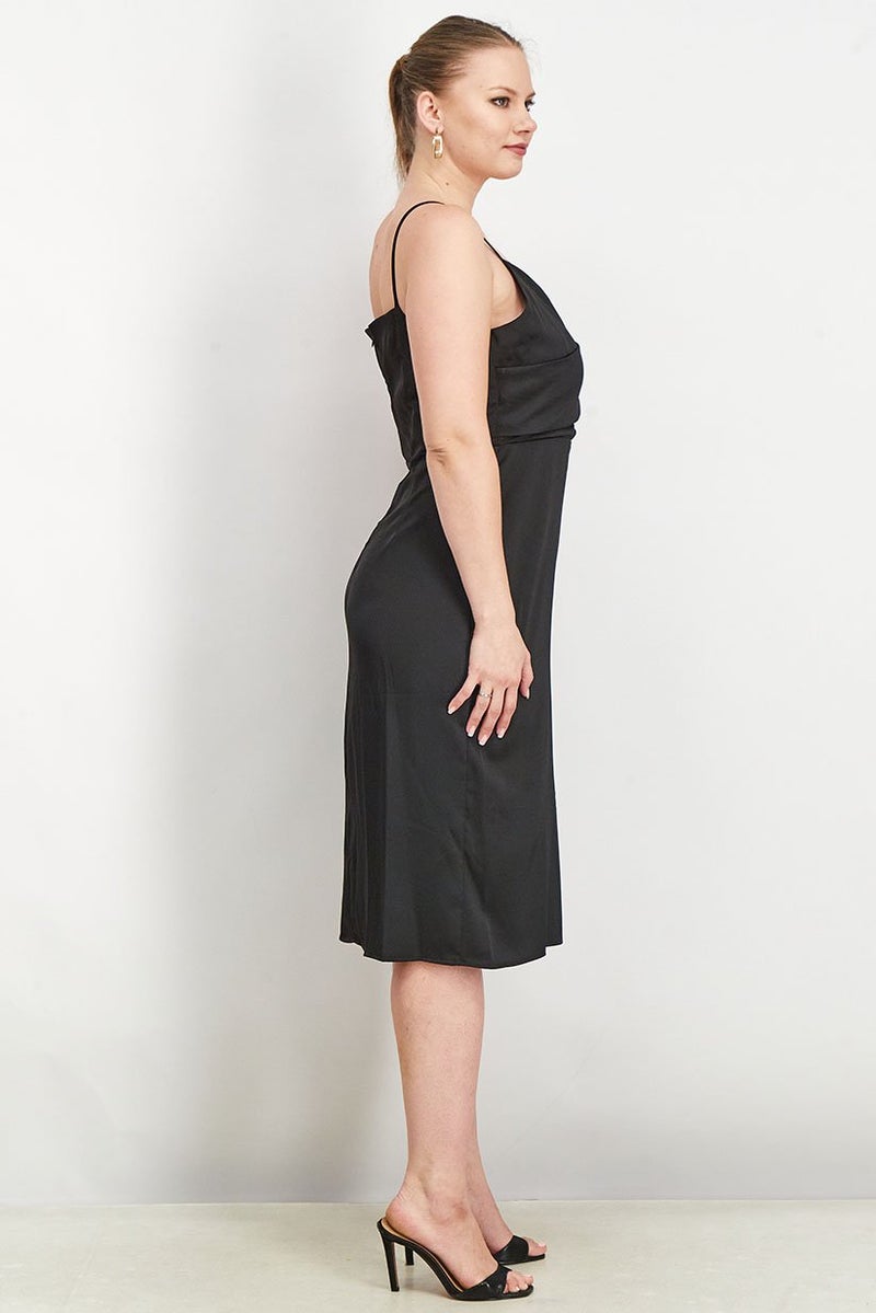 Sam Edelman Women Plain Sleeveless Midi Dress, Black - Image 2