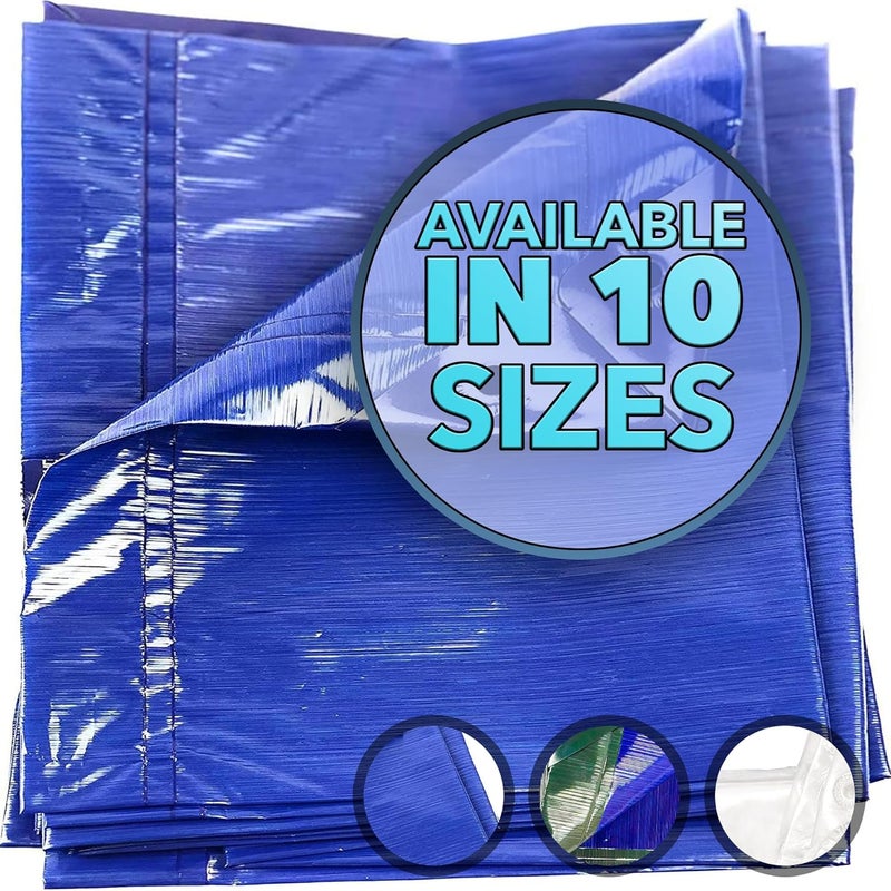 Queen of Tarps غطاء خفيف الوزن 8x10 مقاوم للماء، 70 GSM بسماكة 7 MIL، مقاوم للأشعة فوق البنفسجية/التمزق، للتخييم، الأثاث الخارجي، السيارة، الخيام، الطلاء، حماية الحطب - Image 1
