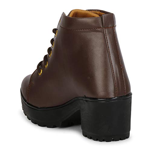 KRAFTER Women's & Girl's Classic Winter Boot-HP-1599-Brown-39 - - Image 4
