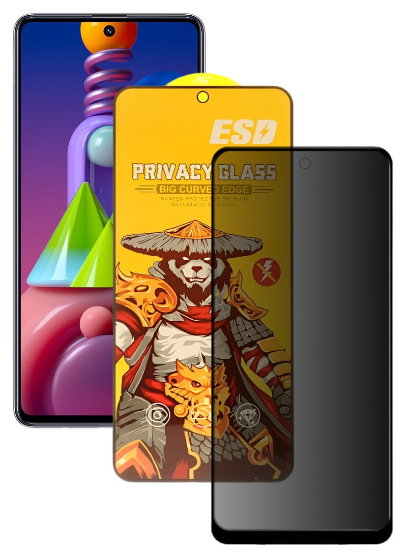 ESD Tempered Dustproof Privacy Glass Screen Protector Compatible For Samsung Galaxy M51 - Image 1
