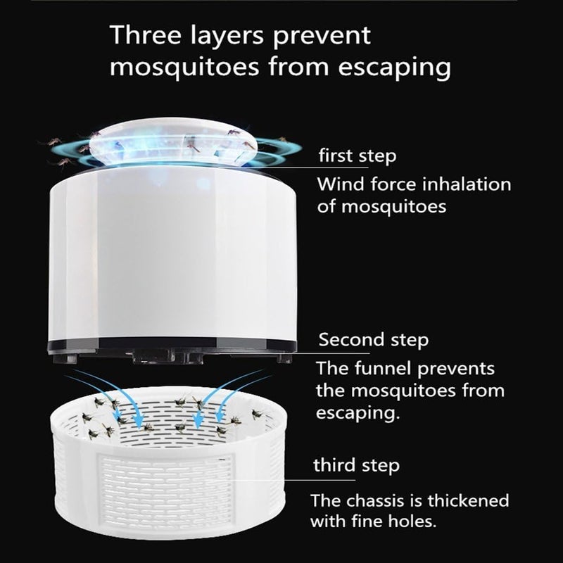 Derovan USB-Powered Eco‑Friendly Electronic Mosquito Killer Lamp – Chemical‑Free Indoor Trap Light with 365 nm UV & Quiet Fan – Safe for Babies, Pets & Family - Image 3