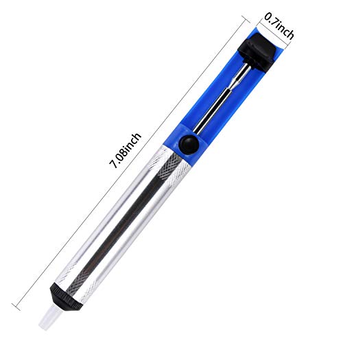 EVERMARKET(TM) Desoldering Wick, solder braid with 2.5mm Width, 1.5m Length and Solder Sucker Desoldering Vacuum Pump Solder Removal Tool,Blue - 2 Packs - Image 3