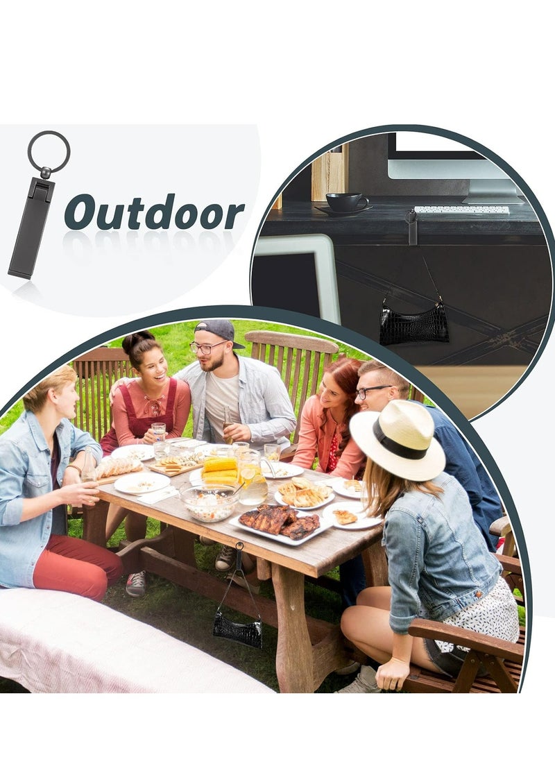 أوزيغالور مجموعة مثقب الحقيبة الفورية - مثقب الحقيبة الناوبل المطوي الأنيق للطاولة أو الطاولة - مخزن الحقيبات للنساء مثقب طاولة قابل للطي (أسود) - Image 3