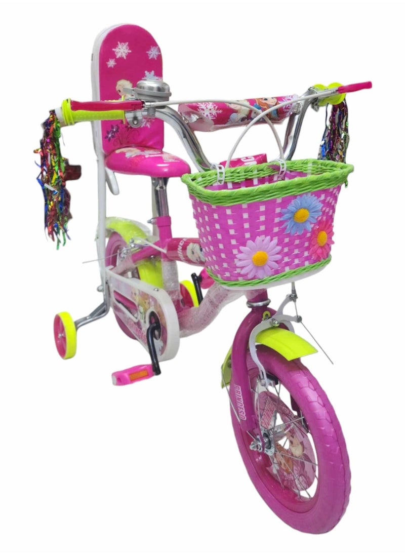 Bicycle with Back Support Bell Chain Cover Supported Wheels For Kids Available 4 to 10 Years  - Image 1