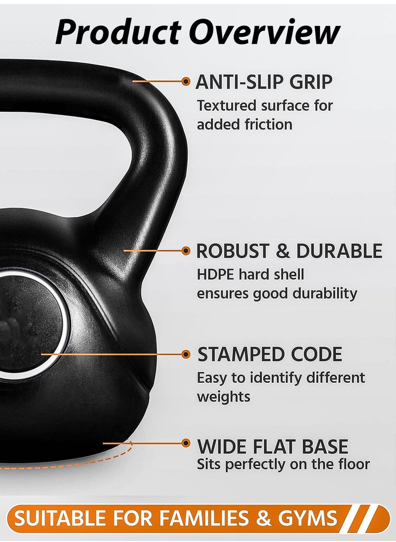 DBLEW 10KG Premium Fitness Kettlebell Dumbbell Strength Training Tool for Full Body Shaping Conditioning Weight Lifting Squats Workouts Home Gym Indoor Outdoor Exercises Muscle Fitness Training Equipment  - Image 3