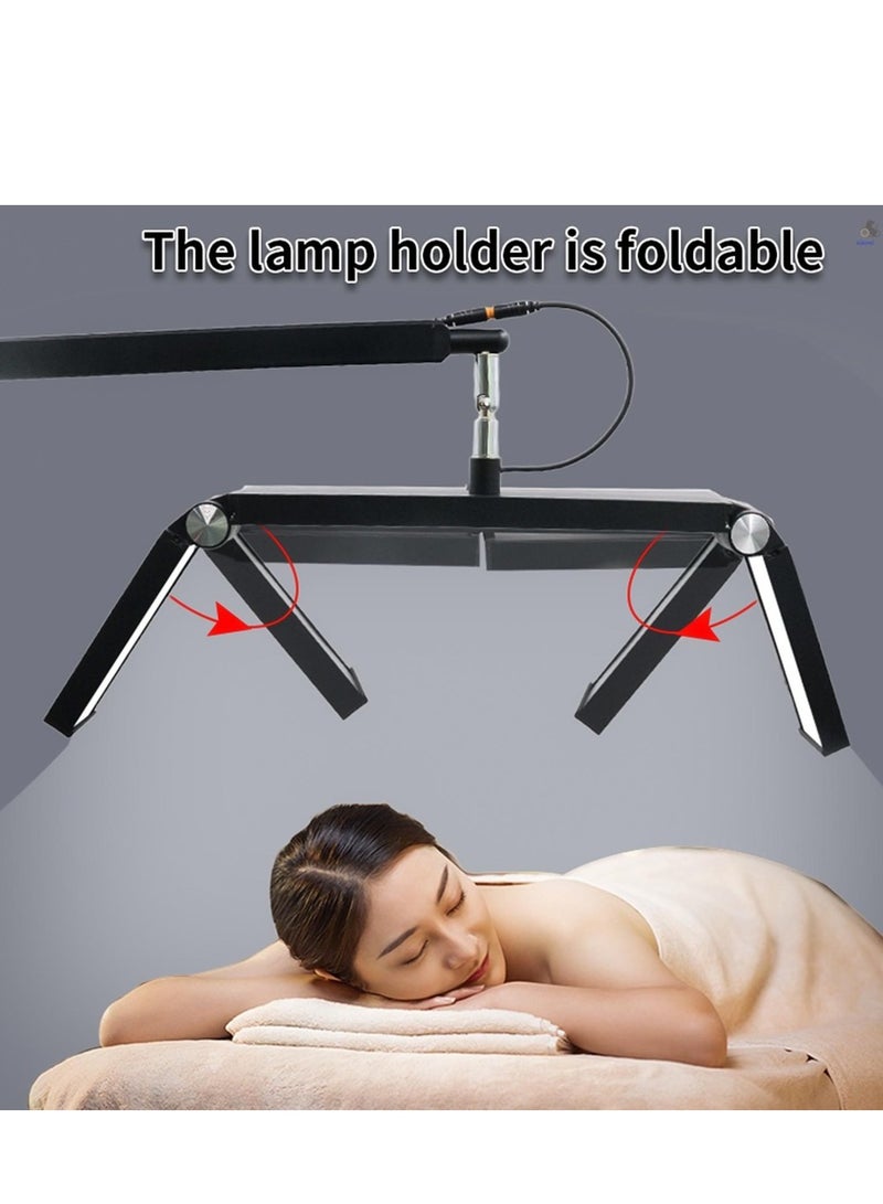 شو وو مصباح 30 وات بتقنية الأظافر 3200 - 5600 كلفن 2400 لومن 120 مصباح LED لإضاءة الرموش التجميلية الموجودة، مصباح مكتبي للأظافر بـ 10 مستويات سطوع قابلة للطي، درجة دوران، قابس - Image 4