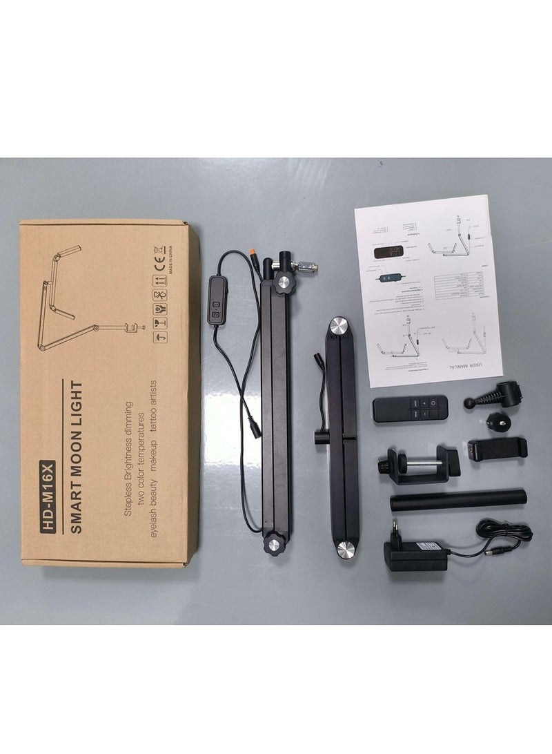 شو وو مصباح 30 وات بتقنية الأظافر 3200 - 5600 كلفن 2400 لومن 120 مصباح LED لإضاءة الرموش التجميلية الموجودة، مصباح مكتبي للأظافر بـ 10 مستويات سطوع قابلة للطي، درجة دوران، قابس - Image 5