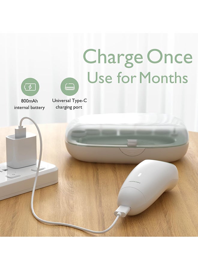 Momcozy Rechargeable Baby Nail File Kit - Green - Image 2