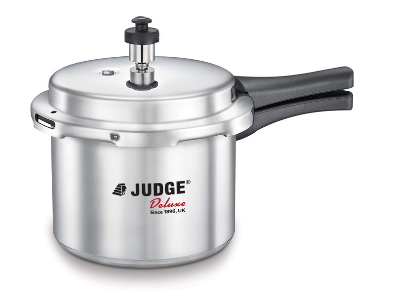 Judge By Prestige Deluxe 3 liter Induction Bottom Pressure Cooker Outerlid (Aluminium), Silver - Image 4
