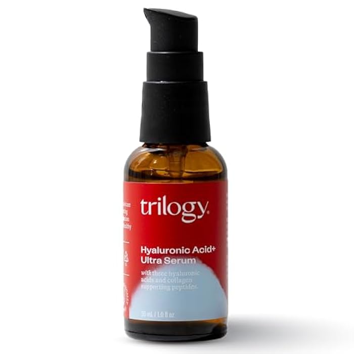 Trilogy Hyaluronic Acid+ Ultra Serum Lightweight Hydration with Peptides and Glycoin 1.0 fl oz - Image 1