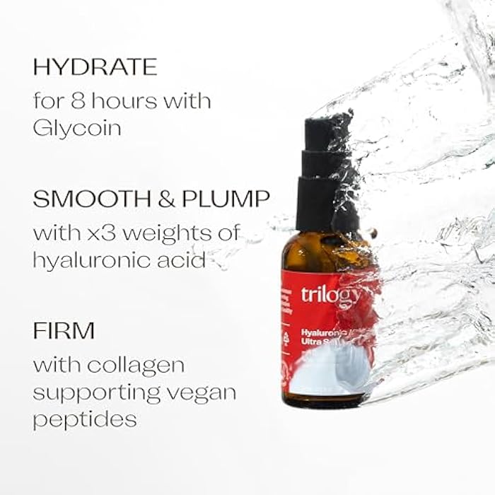 Trilogy Hyaluronic Acid+ Ultra Serum Lightweight Hydration with Peptides and Glycoin 1.0 fl oz - Image 3
