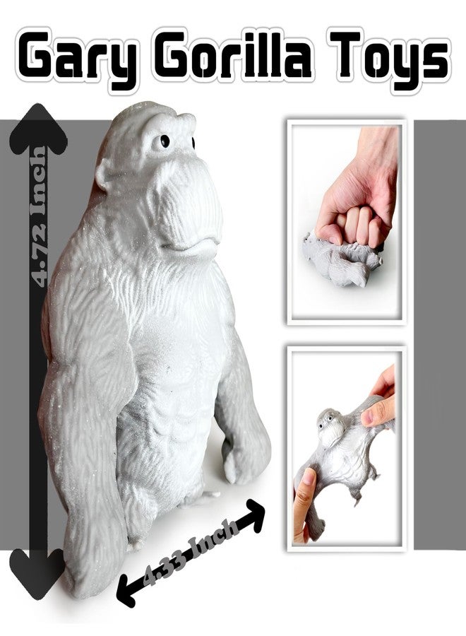 ZTATU Stretchy Monkey World Toy Squishy Monkey Squishies (1-Pack) Splat Monkey Gorilla Toy Stretch Monkey Squishy Toys Stress Relief Toy Autism Sensory Toys for Autistic Children Party Favors (Grey) - Image 2