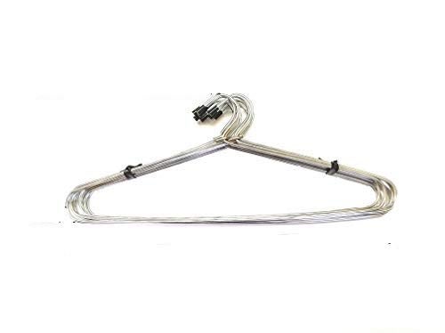 AMENSHREE Creta Strong and Comfortable Steelwith Plastic Coating Hanger for Hanging Saree Kurta Pant Steel Pack of 12 - Image 5