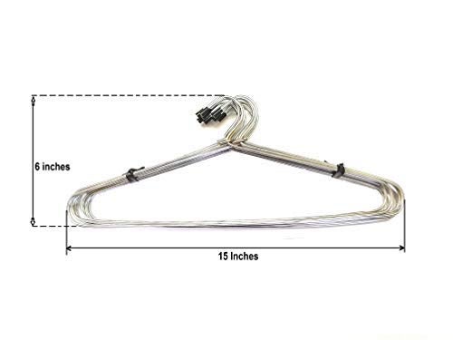 AMENSHREE Creta Strong and Comfortable Steelwith Plastic Coating Hanger for Hanging Saree Kurta Pant Steel Pack of 12 - Image 3