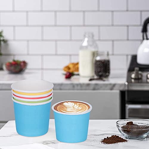 e kysa basics ekysa Basics Paper Disposable Tea/Coffee Cups – 110 ml, Eco-Friendly, Leak-Resistant, for Hot Beverages, Multicolor Design, Pack of 50 - Image 3