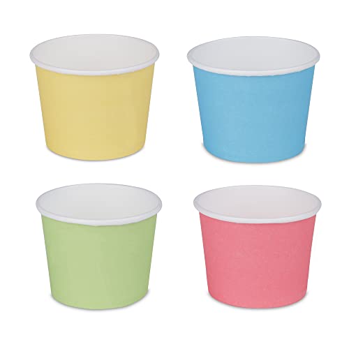 e kysa basics ekysa Basics Paper Disposable Tea/Coffee Cups – 110 ml, Eco-Friendly, Leak-Resistant, for Hot Beverages, Multicolor Design, Pack of 50 - Image 1