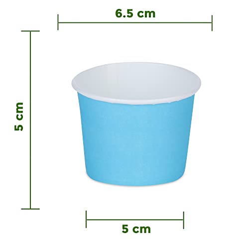 e kysa basics ekysa Basics Paper Disposable Tea/Coffee Cups – 110 ml, Eco-Friendly, Leak-Resistant, for Hot Beverages, Multicolor Design, Pack of 50 - Image 2
