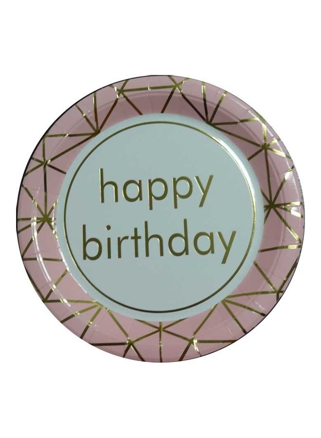 NIBEMINENT 12-Piece Happy Birthday Plate
