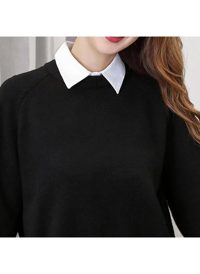 Detachable Shirt Collar for Women – Adjustable Fake Collar Blouse Insert for Sweaters, Dresses & Tops - Image 2
