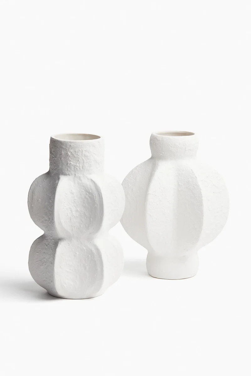 H&M Textured stoneware vase
