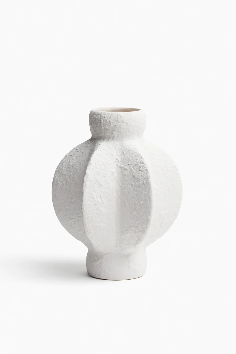 H&M Textured stoneware vase