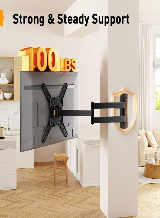 Perlegear Long Arm TV Wall Mount for 26-65 inch TVs up to 100 lbs, Corner TV Mount Bracket with 31.65” Extension, Swivel, Tilt Articulating Arms, Full Motion TV Wall Mount, Max VESA 400x400mm PGMF25B - Image 3