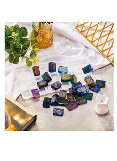 Y&D Rune Resin Mold,Symbol Letter Silicone Mold, DIY Symbol Word Molds, Crystal Epoxy Charm Mold with Sequins 12 Colors for Personalized Pendant Crafts Making Supplies  - Image 3