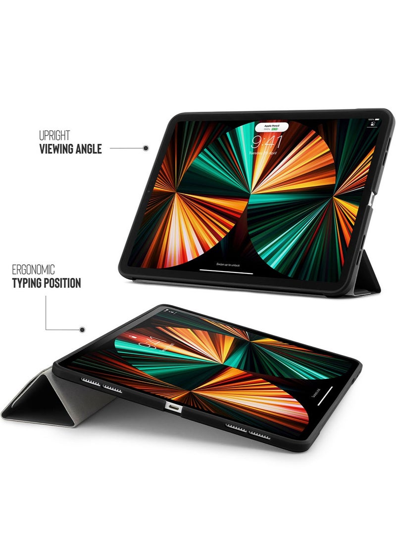 Pipetto Origami no. 1 Ultra Smart Designed Case Cover with 5 in 1 Stand Compatible Apple iPad Pro 12.9 inch (2021) And Pencil 2 - Black  - Image 5